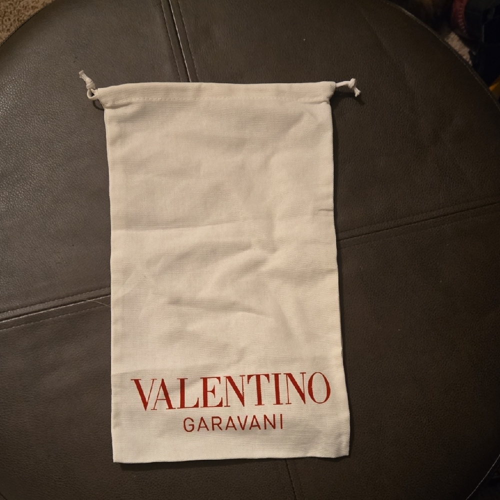 Valentino Garavani Cream Dust Bag with Red Logo
